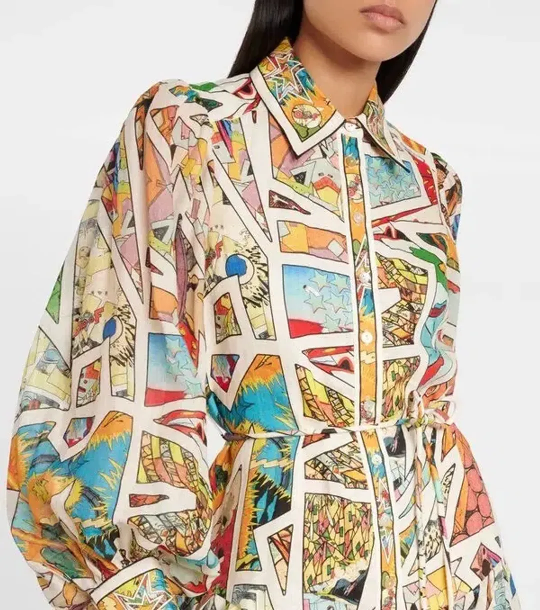 Alemais Star Man Midi Shirtdress Multi Size 10 AU for rent on The Volte - main image