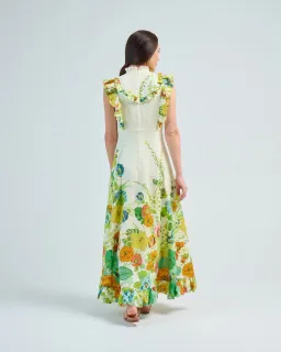 Alemais Constance Midi Ruffle Dress Floral Size 8 AU  for rent on The Volte - image 12