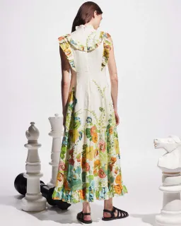 Alemais Constance Midi Ruffle Dress Floral Size 8 AU  for rent on The Volte - image 14