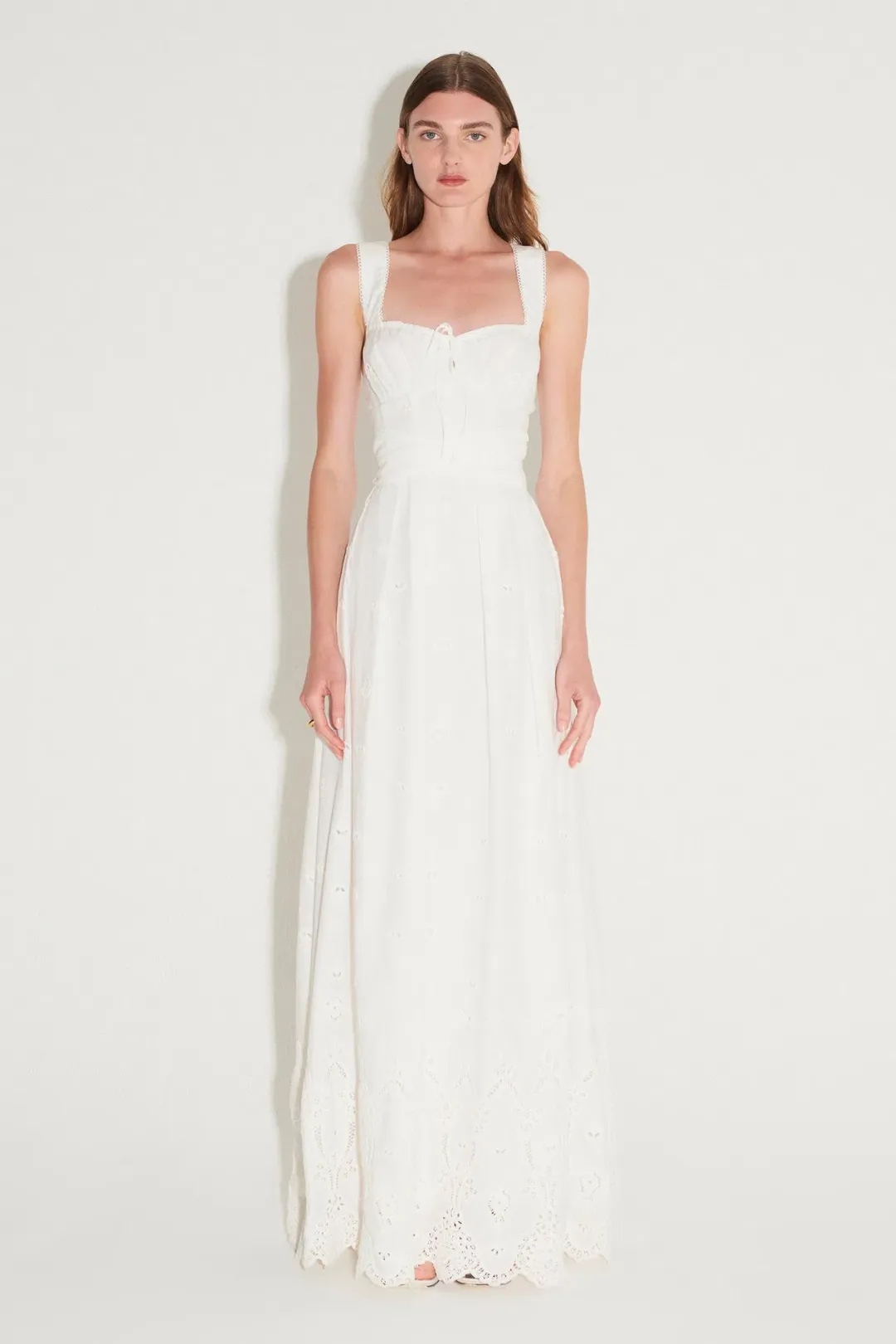 Hansen & Gretel Tulsa Maxi Dress in White Jasmine Size S / AU 8  for rent on The Volte - main image