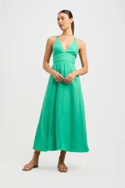 Kookai Tahiti Vee Dress Island Green Size S (AU 8) for rent on The Volte - image 1