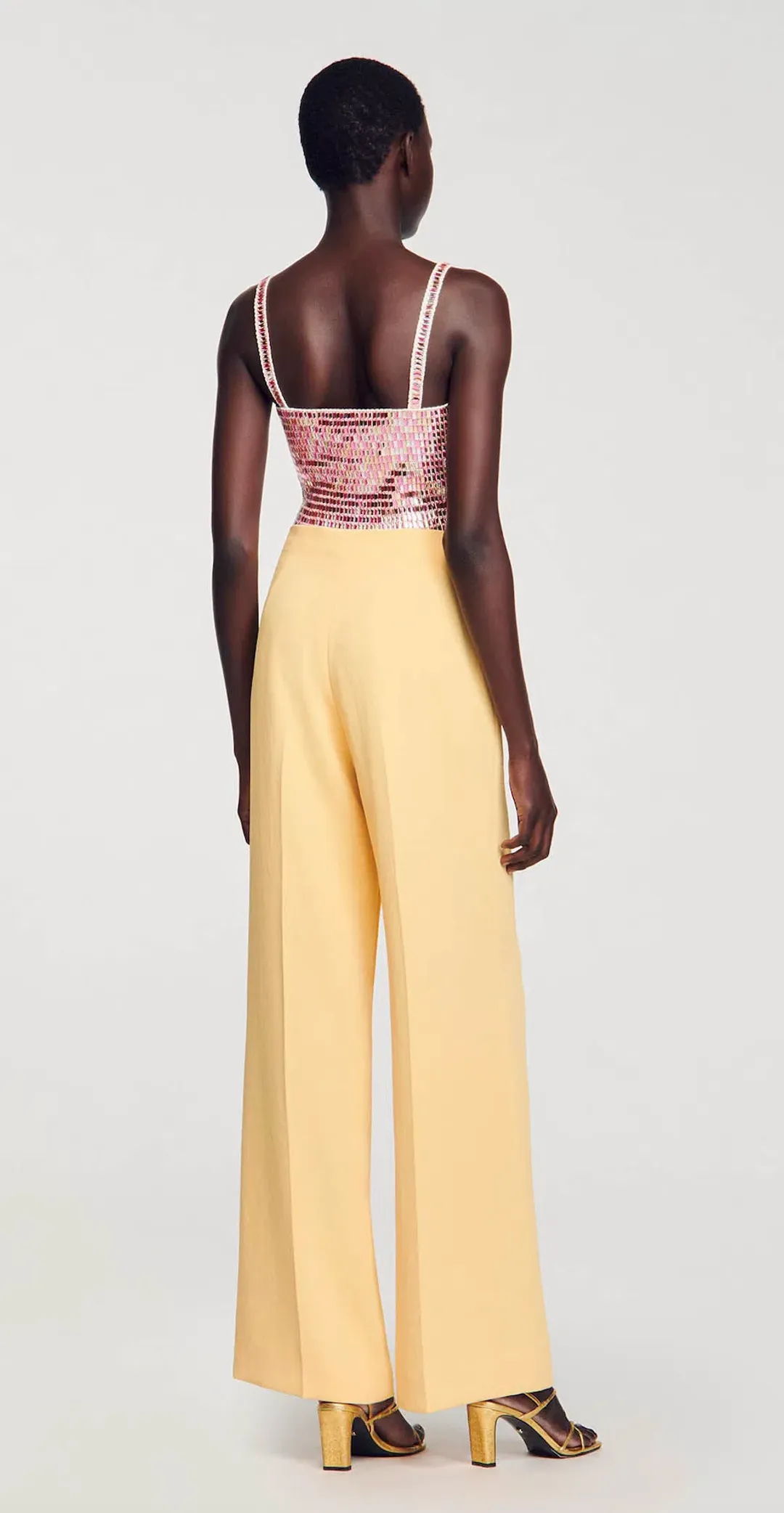 Sandro Pleated Pants Yellow Size 36 / AU 8 for rent on The Volte - main image