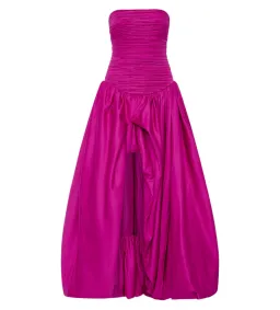 Aje Violette Bubble Hem Maxi Dress in Deep Magenta Size AU 6 for rent on The Volte - image 5