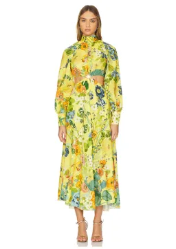 Alemais Cresida Cut Out Midi Dress Multi Size 10 for rent on The Volte - image 1