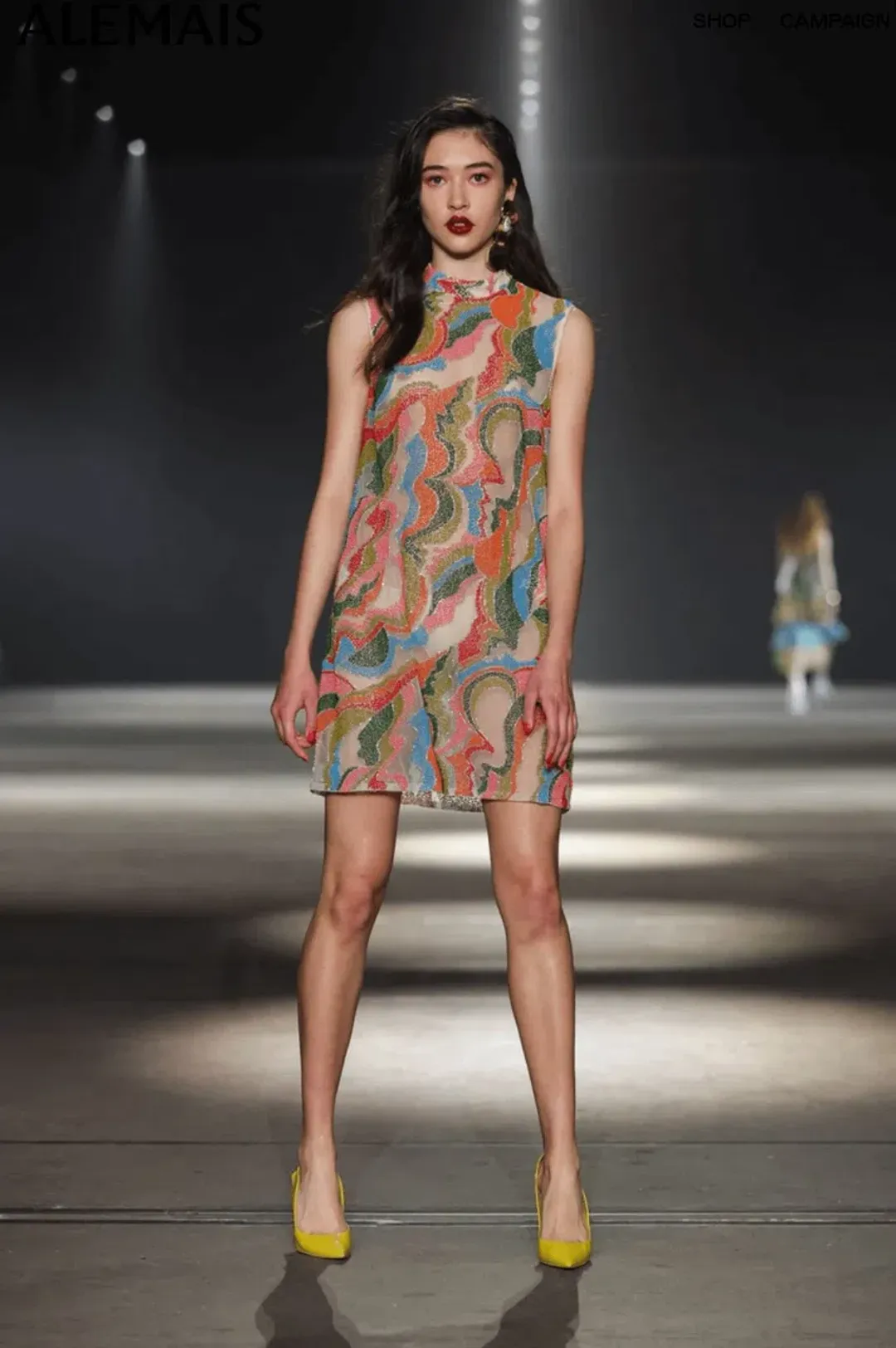 Alemais The Five Bead Embellished Mini Dress Multi Size 10 AU for rent on The Volte - main image