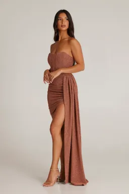 Melani the Label Alia Mini Dress Bronze Gold Size XS / AU 6 for rent on The Volte - image 2