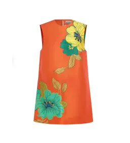 Alemais Piato Mini Dress Orange/Floral Size 12 for rent on The Volte - image 3