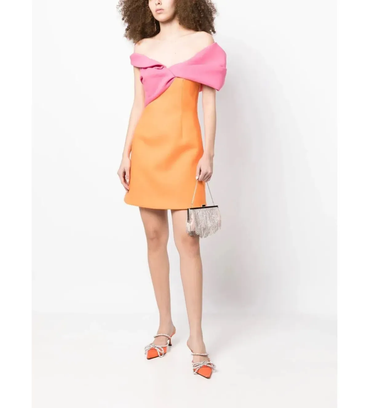 Rachel Gilbert Matteo Mini Dress Pink/Orange Size 0/Au 6 for rent on The Volte - main image