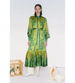 Alemais Solaris Shirtdress Olive Size 14 for rent on The Volte - image 1