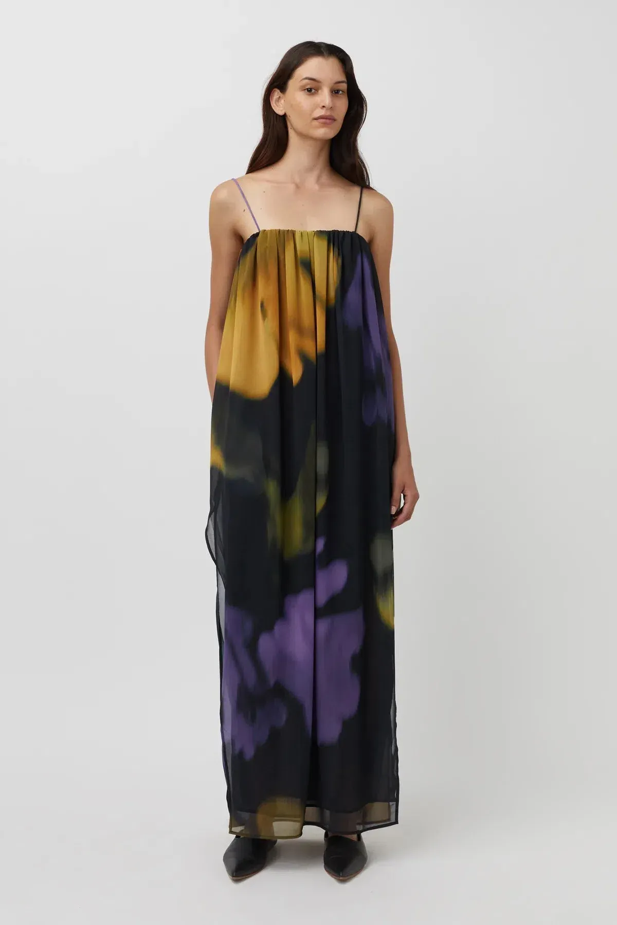 Camilla and Marc Valerio Maxi Dress  Purple and Black Valerio Print Size 6 for rent on The Volte - main image