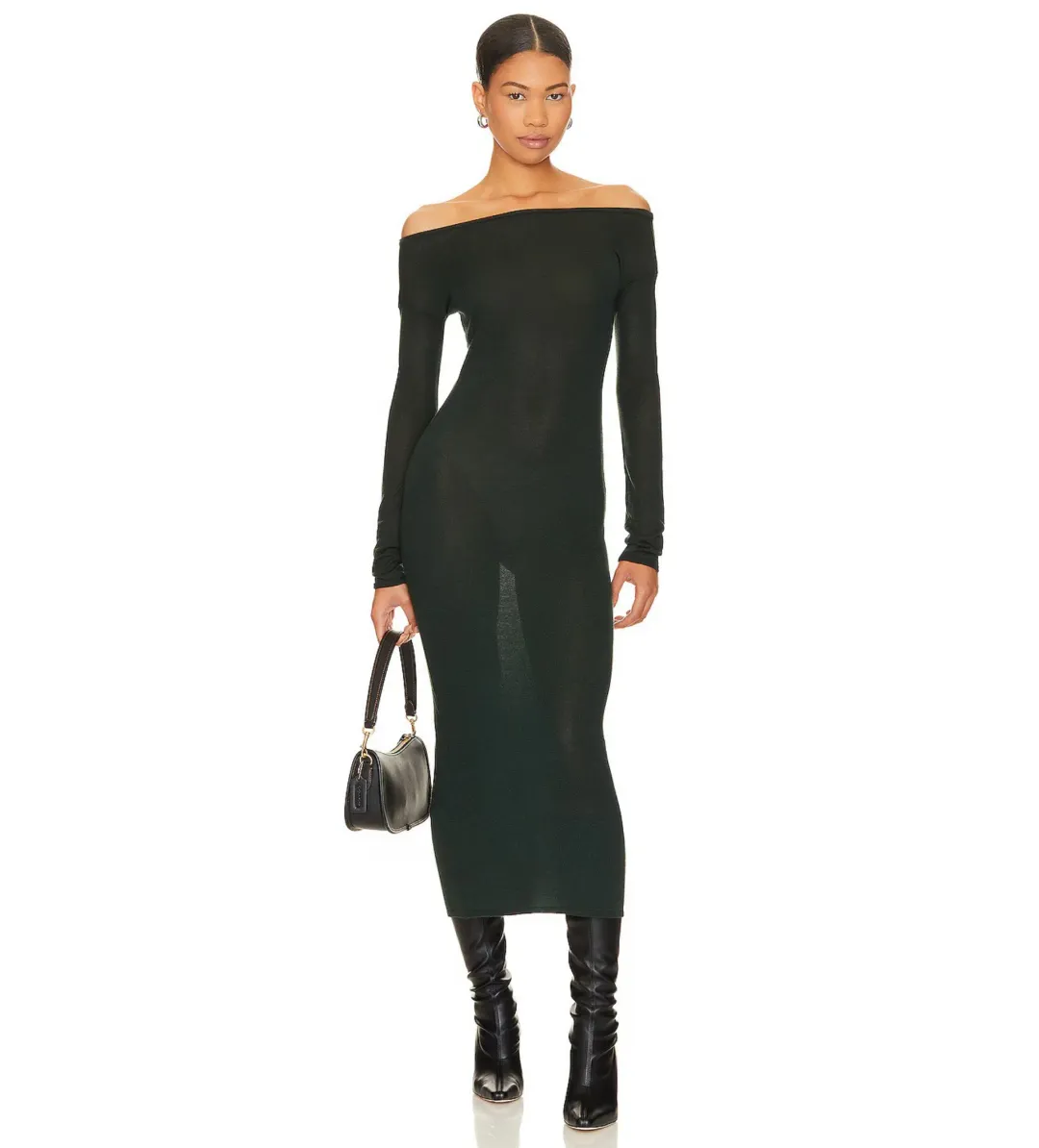 NBD Sandra Midi Dress Deep Green Size 8 for rent on The Volte - main image