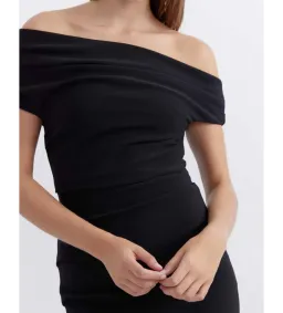 Pasduchas Evie Shoulder Dress Black Size 14  for rent on The Volte - image 2