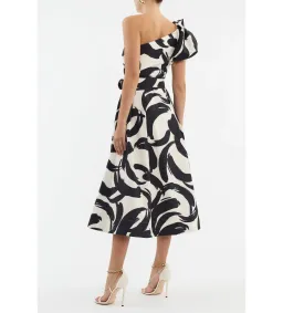 Rebecca Vallance Pompidou One Shoulder Midi Dress Multi Size 12 for rent on The Volte - image 2