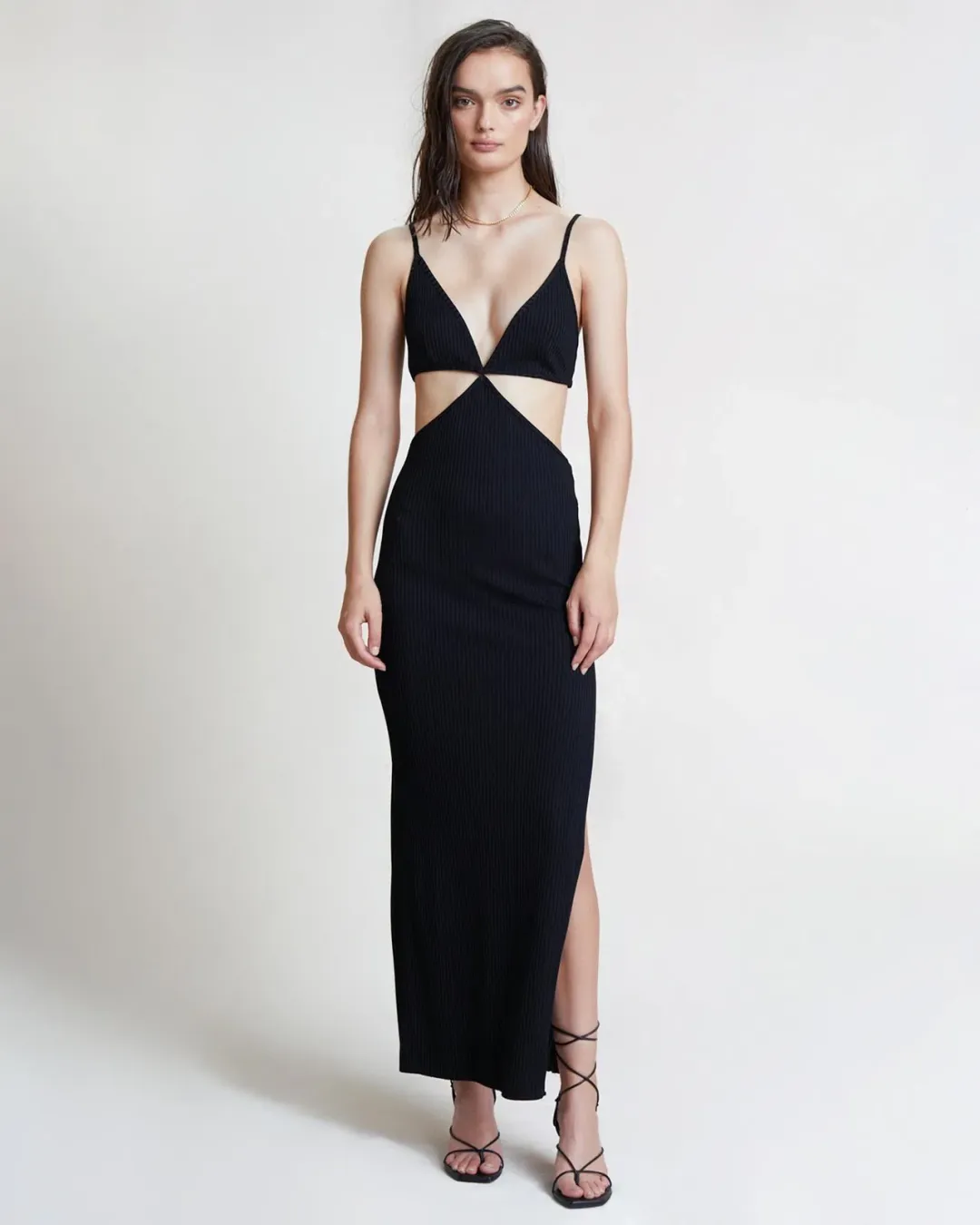 Bec and Bridge Selene V Maxi Dress Black Size 12 for rent on The Volte - main image