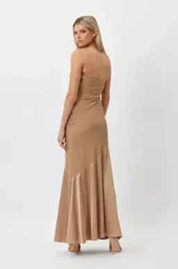 Bianca and Bridgett Tahlia Strapless Maxi Dress Beige Size 6 for rent on The Volte - image 2