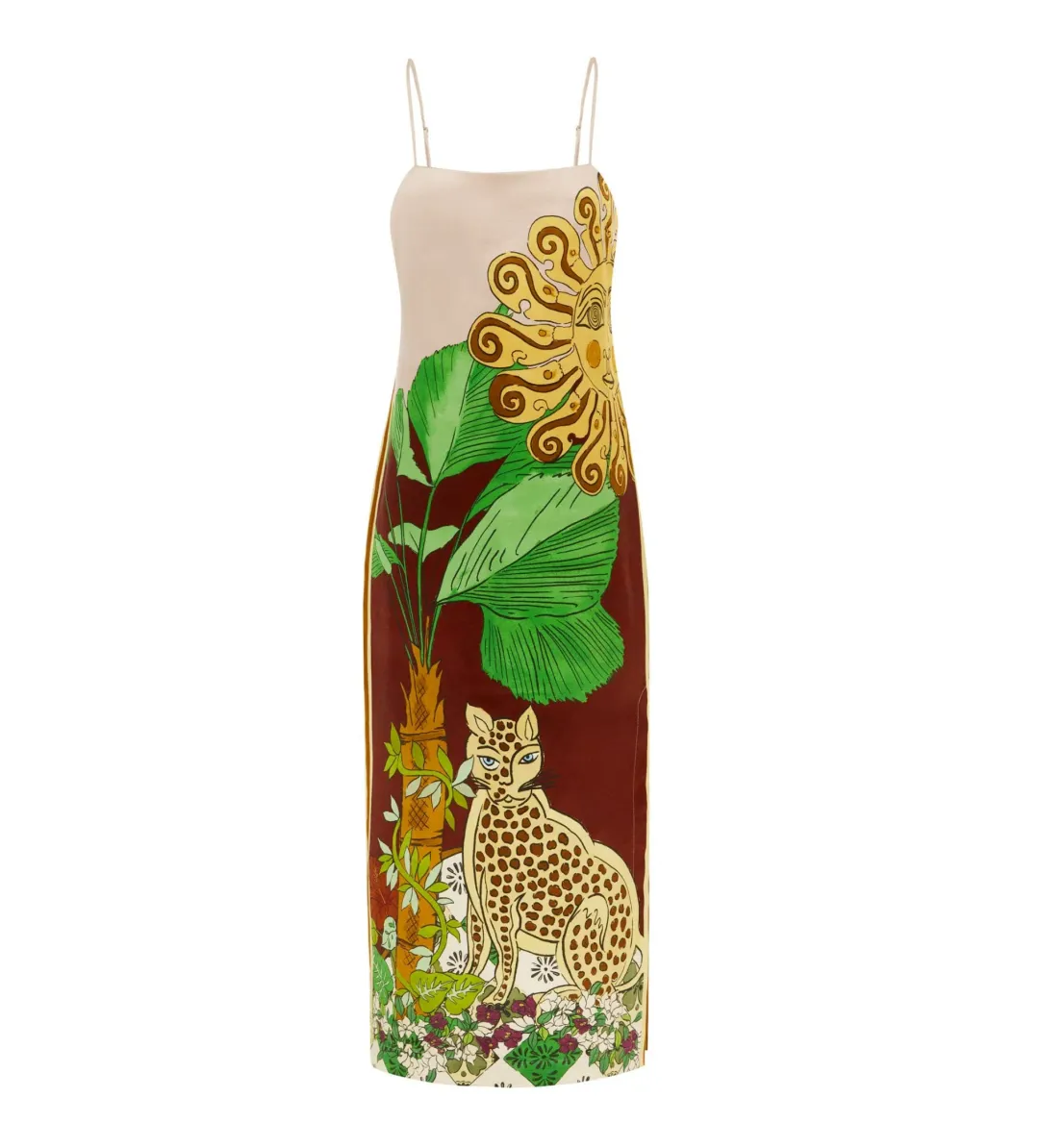 Alemais Tiger Slip Dress Print Size 8 for rent on The Volte - main image