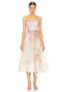 Zimmermann Natura Corset Midi Dress Kaleidoscope Garden Size 3 / AU 14 for rent on The Volte - image 1