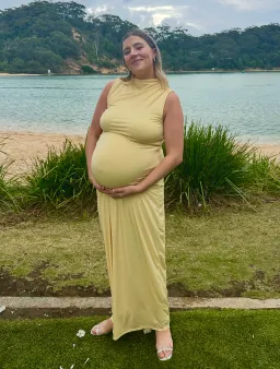 Perfect Stranger Rosewood High Neck Maxi Dress Lemon Size XL / AU 14 for rent on The Volte - image 4