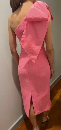 Rebecca Vallance Montez Midi Dress Pink Size 6 for rent on The Volte - image 3