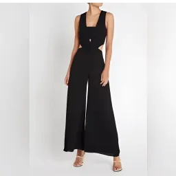 Sass & Bide Heat Wave Cut Out Wide Leg Jumpsuit Black Size 8 for rent on The Volte - image 1