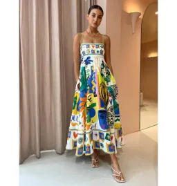 Alemais Soleil Sundress Print Size AU 8 for rent on The Volte - image 1