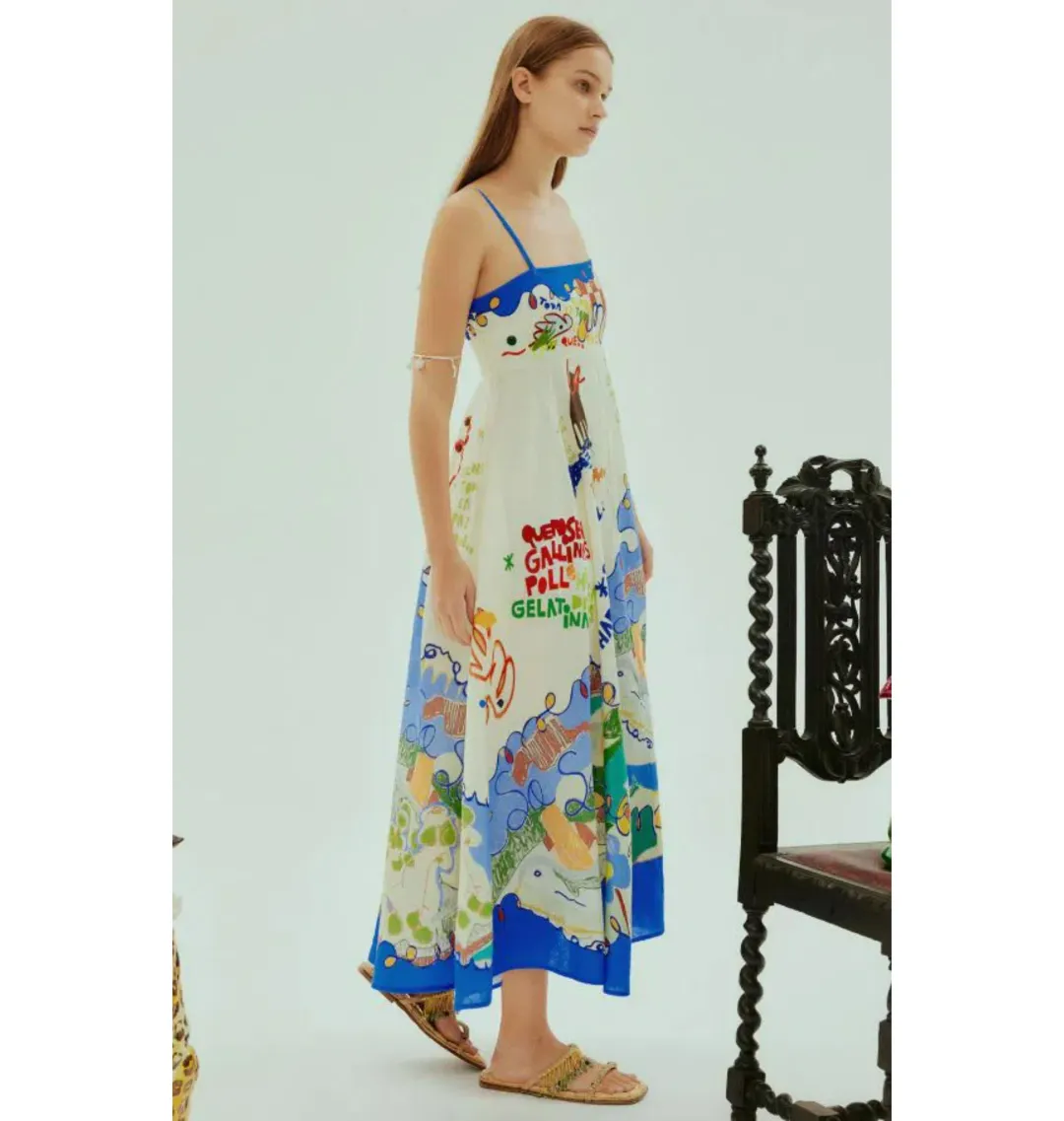 Alemais Nadia Sundress Multi Size AU 6 for rent on The Volte - main image