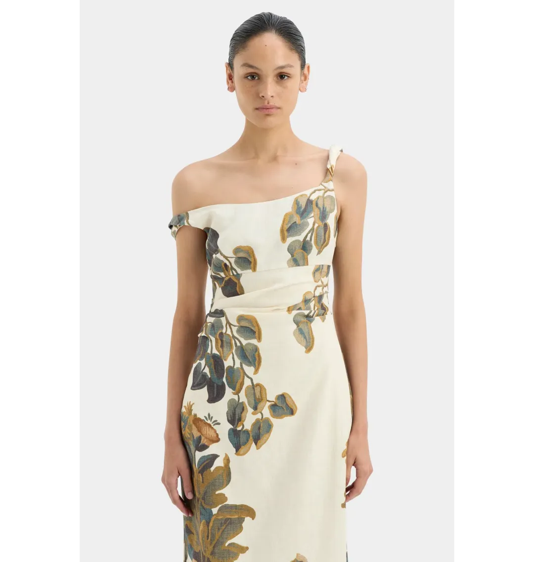 Sir The Label Evalita Twist Midi Dress Pine Valley Size AU 10 for rent on The Volte - main image