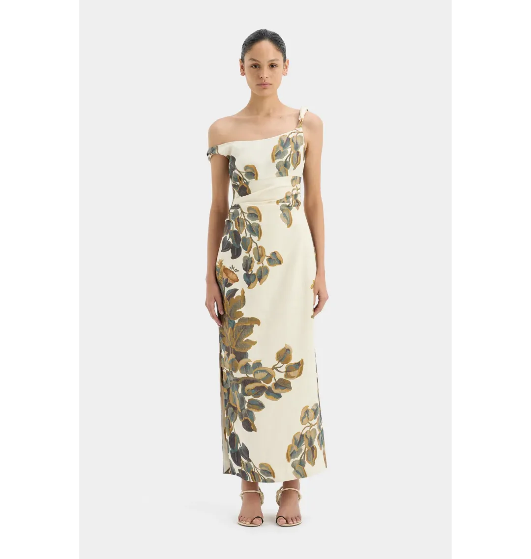 Sir The Label Evalita Twist Midi Dress Pine Valley Size AU 10 for rent on The Volte - main image