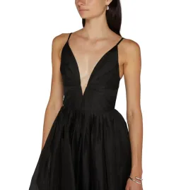 Zimmermann Illustration V Neck Midi Dress in Black Size AU 6  for rent on The Volte - image 4