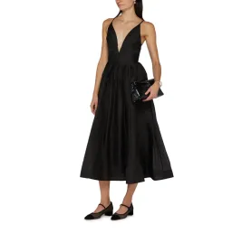 Zimmermann Illustration V Neck Midi Dress in Black Size AU 6  for rent on The Volte - image 3