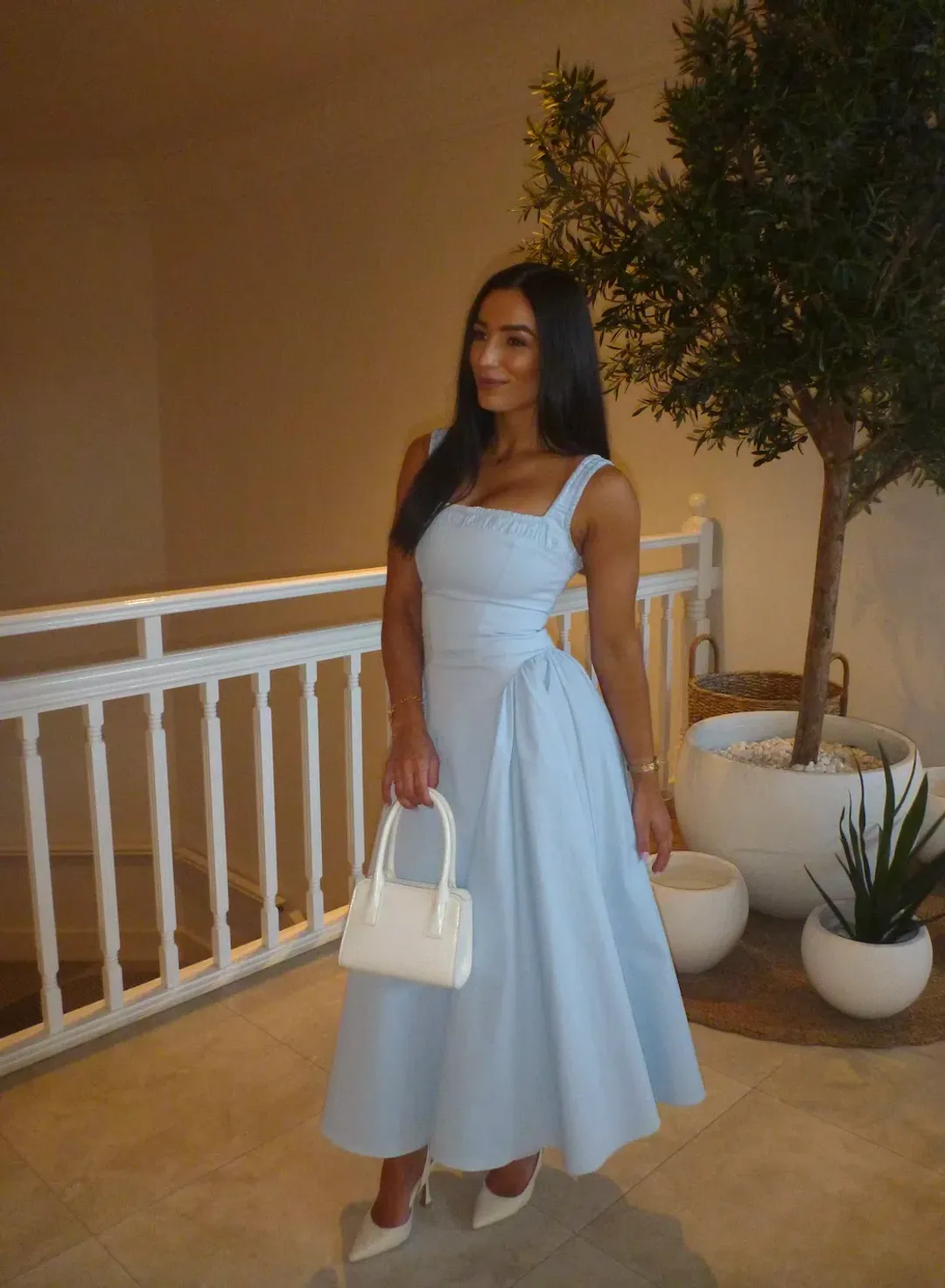 House of CB Dorothy Midi Sundress Italian Azure Size XS / AU 6 for rent on The Volte - main image