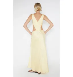 Bec & Bridge Agathe Diamond Dress Butter Yellow Size AU 6  for rent on The Volte - image 2