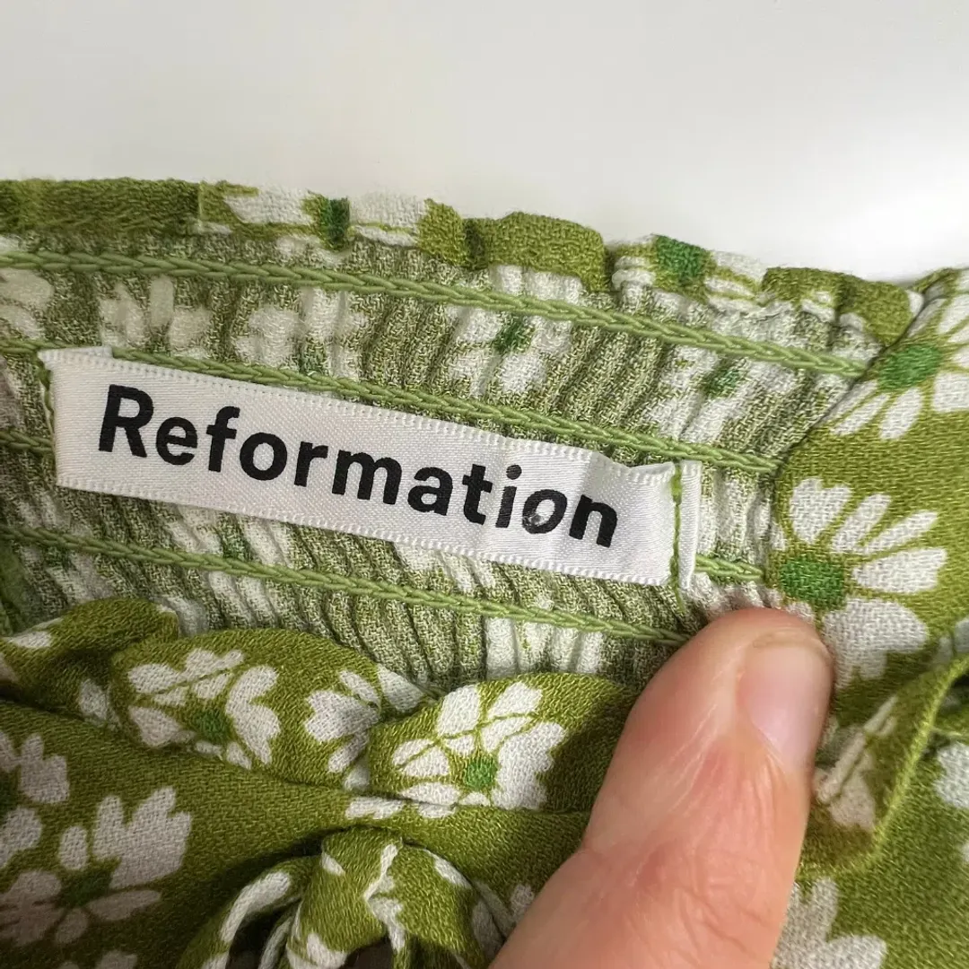 Reformation Pacey Dress Lemon Print Size AU 12 for rent on The Volte - main image