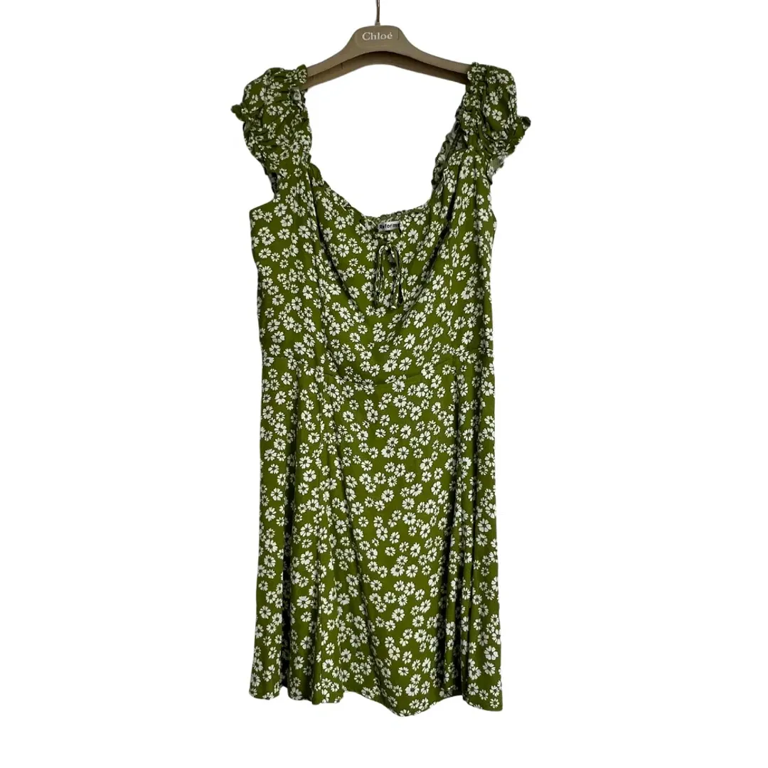 Reformation Pacey Dress Lemon Print Size AU 12 for rent on The Volte - main image