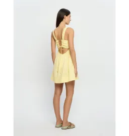 Kivari Jenna Strappy Mini Dress in Butter Yellow Size AU 10 for rent on The Volte - image 3