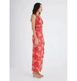 Benni Penelope Halter Maxi Dress Hibiscus Floral Size AU 6 for rent on The Volte - image 3