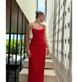 Manning Cartell Double Time Pleat Maxi Dress in Red Size AU 8 for rent on The Volte - image 7