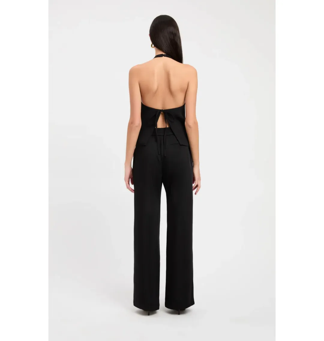 Kookai Maria Core Top and Wide Leg Pant Black for rent on The Volte - main image