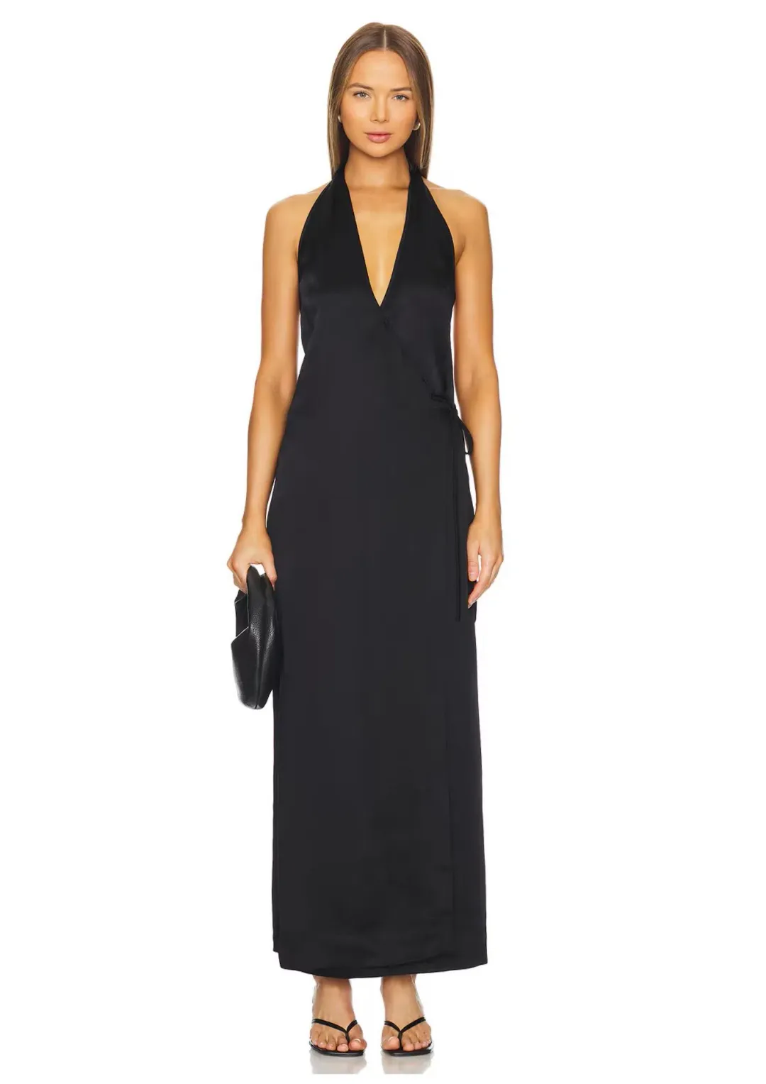 Bondi Born Nara Halter Dress Black Size 6 for rent on The Volte - main image