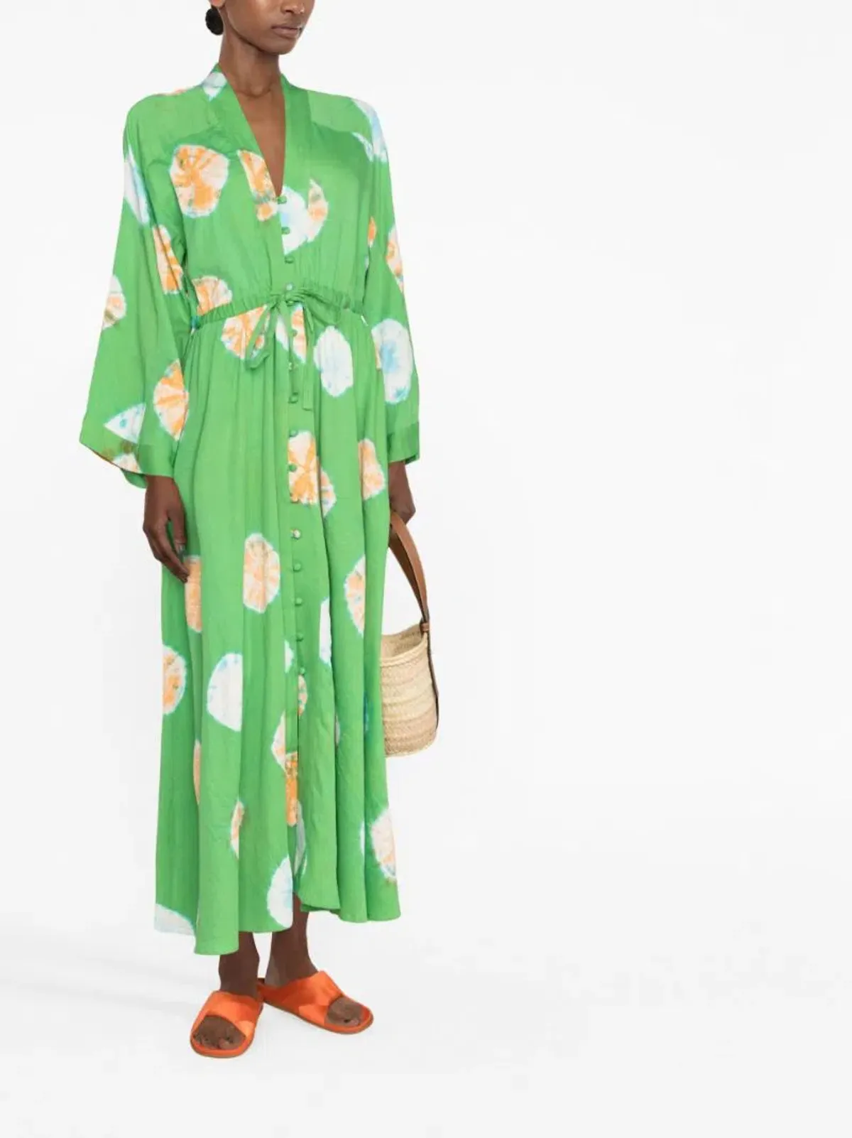 Alemais Sutton Tie Dye Maxi Pool Dress Green Size 8 for rent on The Volte - main image