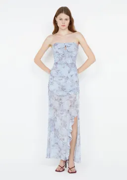 Bec & Bridge Danica Strapless Maxi Dress Chambray Rose Size 8 for rent on The Volte - image 1