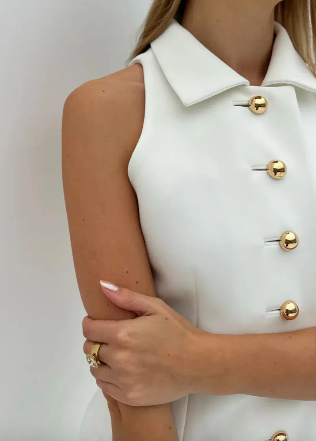 Vita Grace Jackie O Timeless Mini Dress White Size S / AU 8 for rent on The Volte - main image