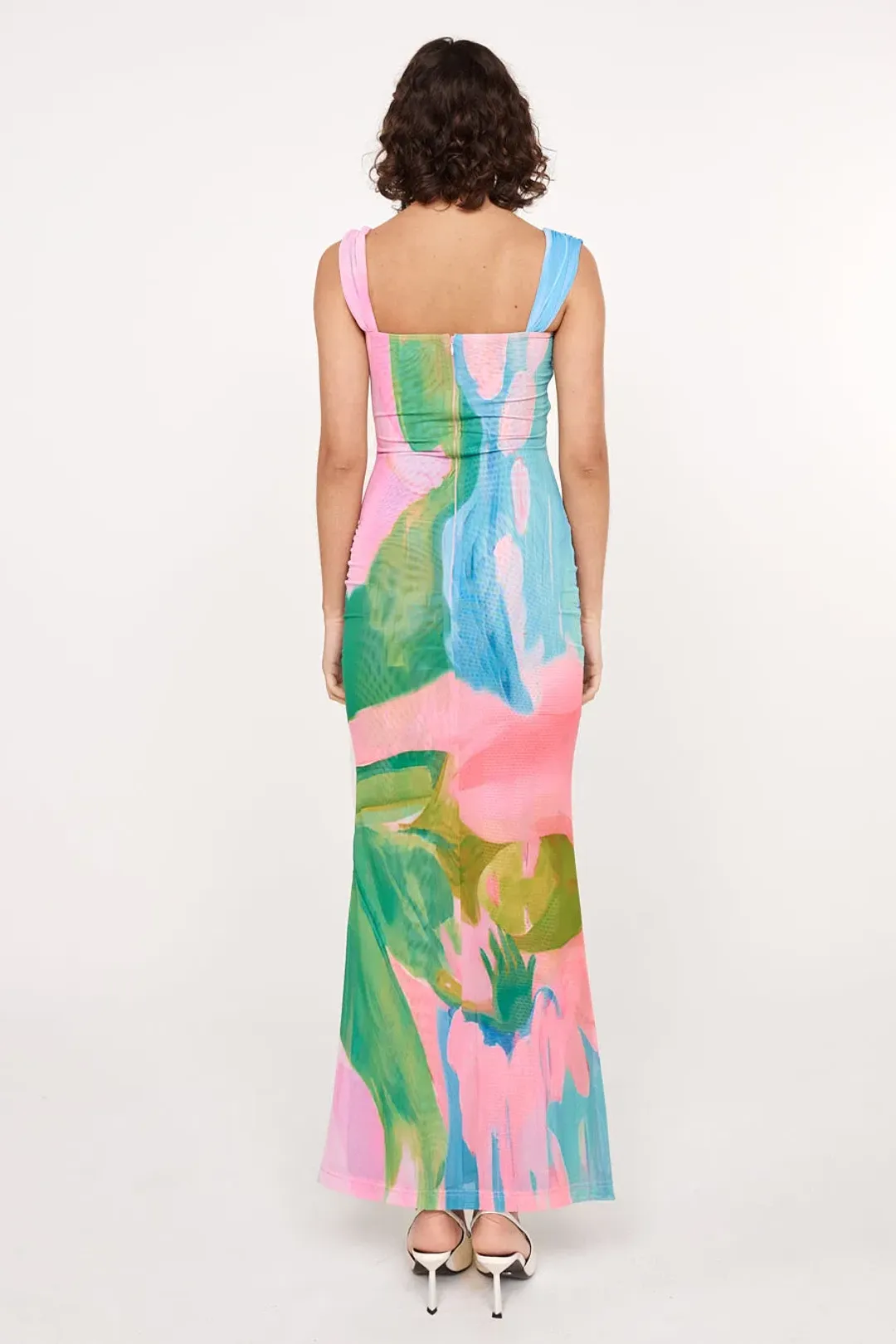 She is OLLA Imogen Mesh Dress Gaia Size 8 for rent on The Volte - main image