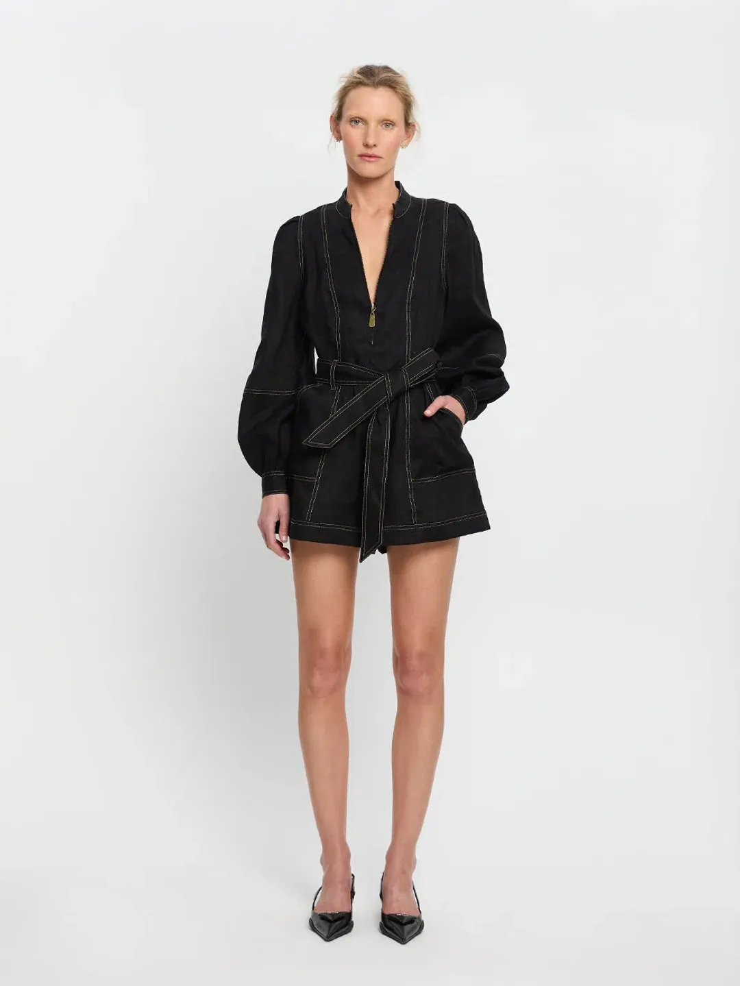 Kivari Ada Playsuit Black Size 10 for rent on The Volte - main image