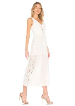 Zimmermann Helm Eyelet Vine Jumpsuit Ivory Size 0 / AU 8 for rent on The Volte - image 1