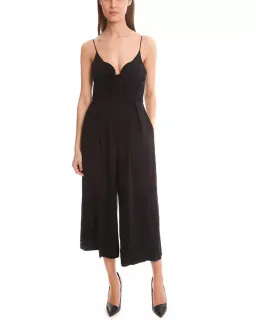 Zimmermann Crepe Reveal Jumpsuit Black Size 0 / AU 8 for rent on The Volte - image 1