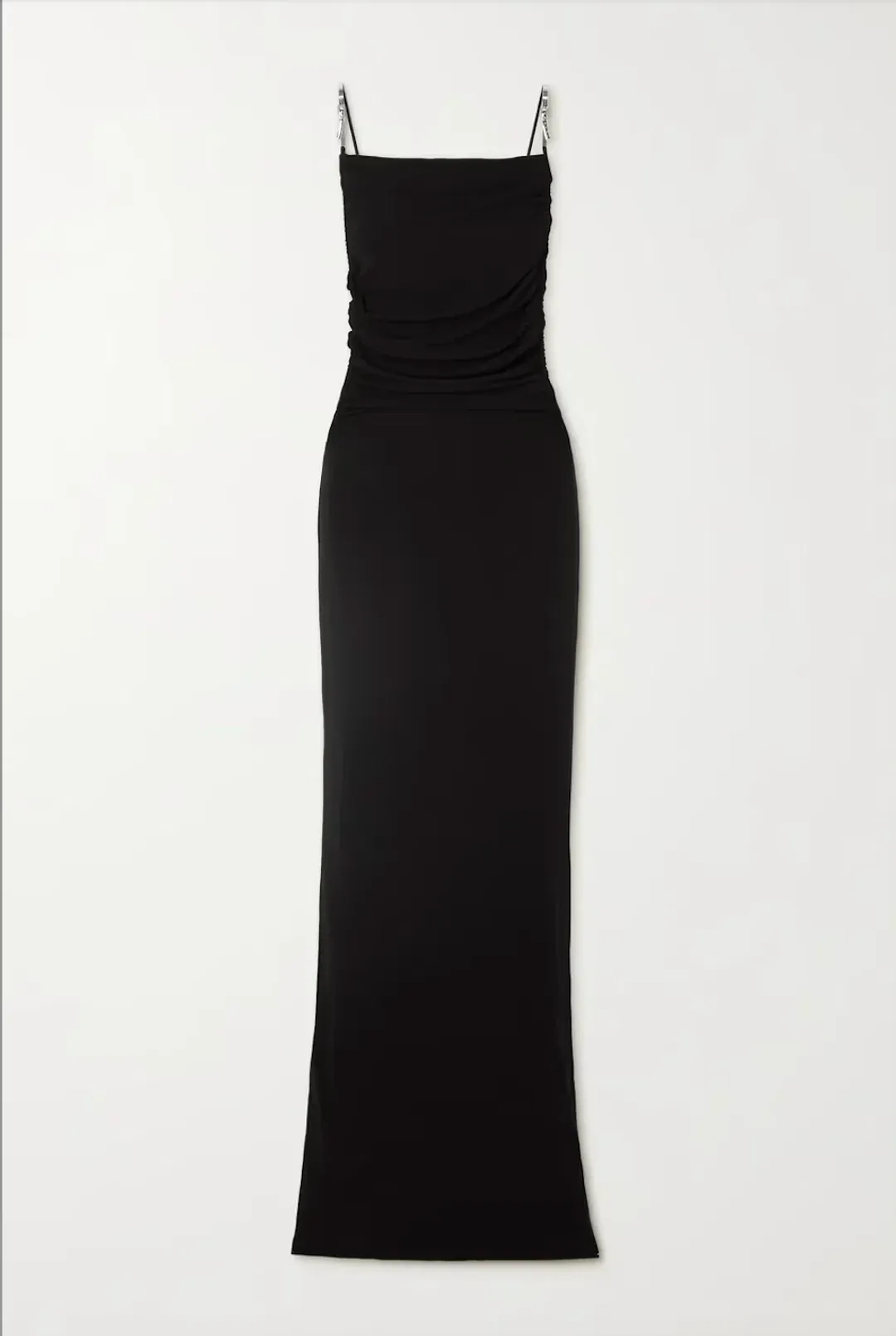 Christopher Esber Open Back Embellished Ruched Crepe Gown Black Size 10 for rent on The Volte - main image