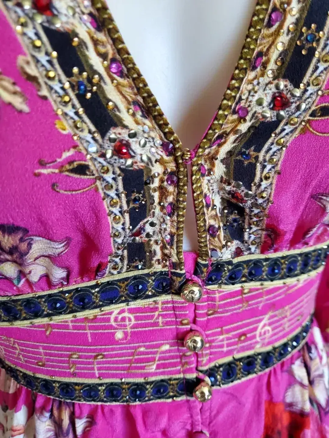 Camilla x Robbie Williams Button Front Frill Dress pink XXS What Happens on TOUR for rent on The Volte - main image