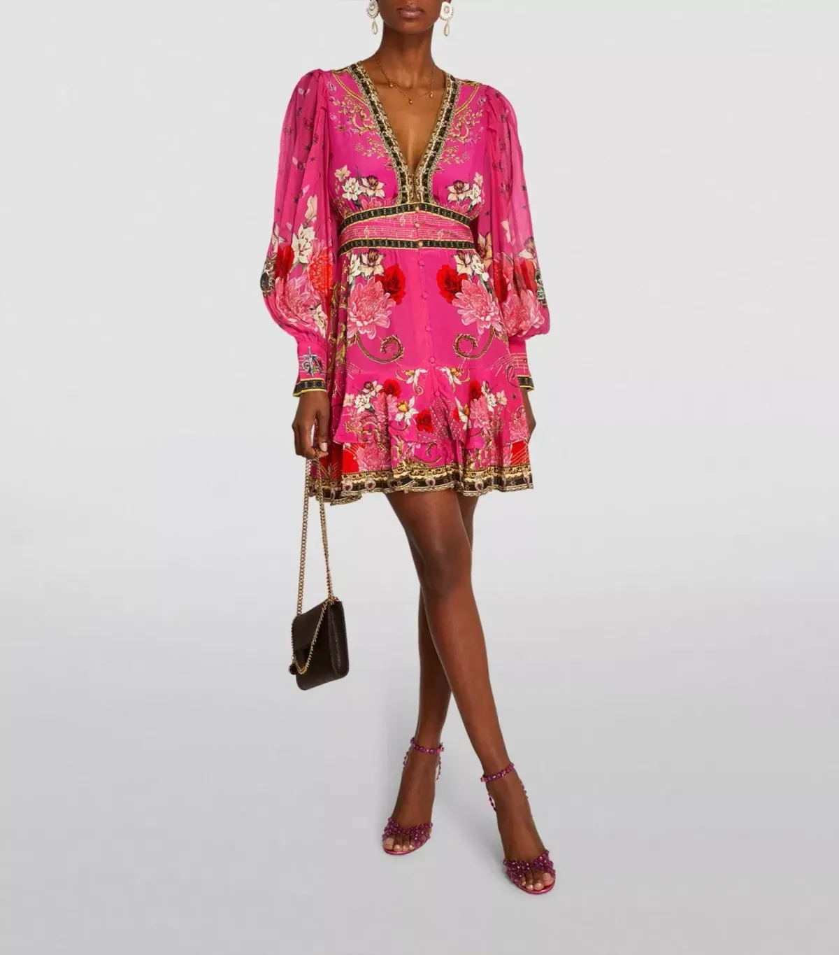 Camilla x Robbie Williams Button Front Frill Dress pink XXS What Happens on TOUR for rent on The Volte - main image