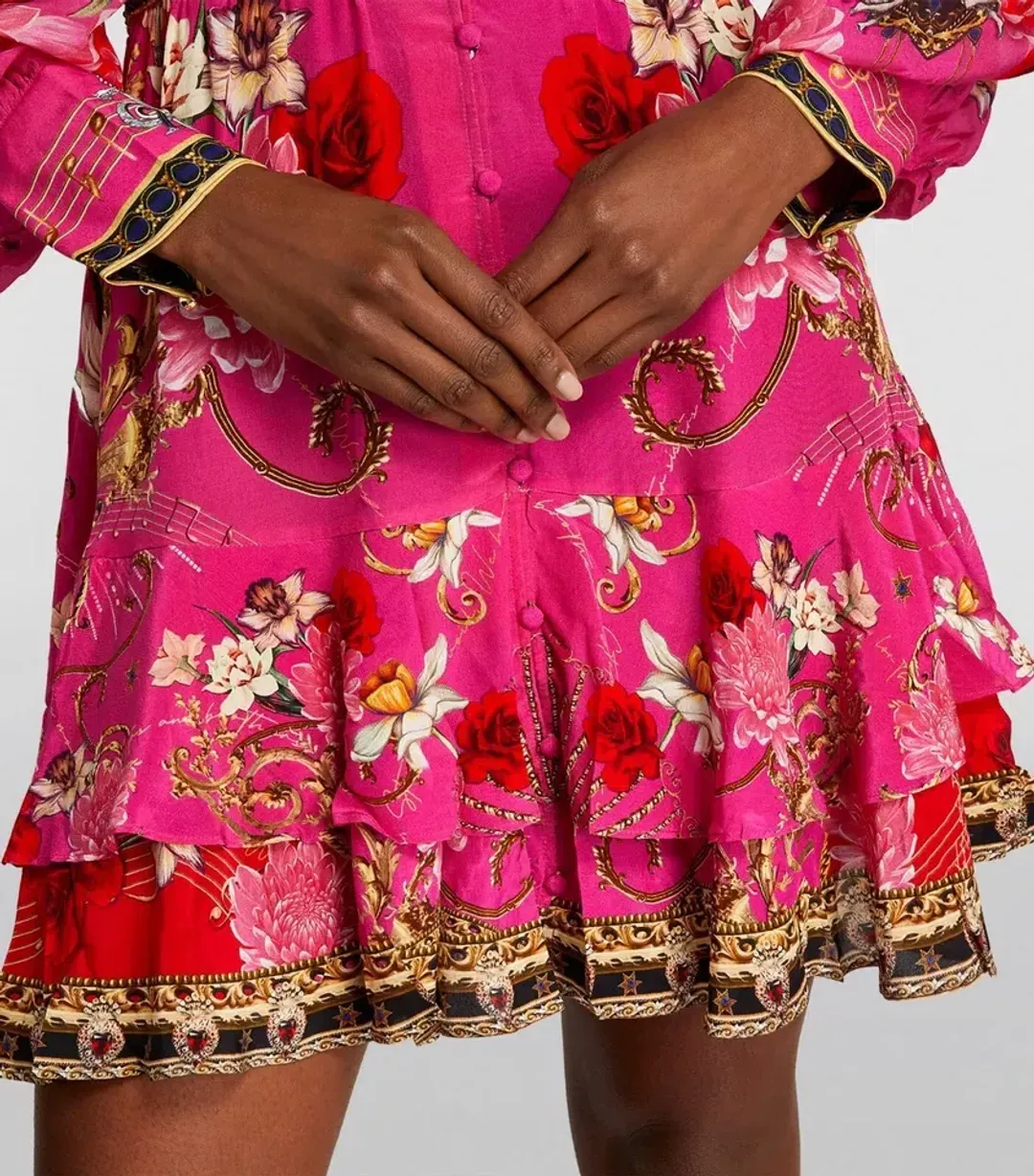 Camilla x Robbie Williams Button Front Frill Dress pink XXS What Happens on TOUR for rent on The Volte - main image